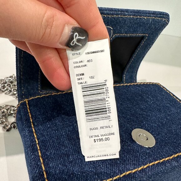 Marc Jacobs Denim Chain Shoulder Bag - Picture 8 of 8